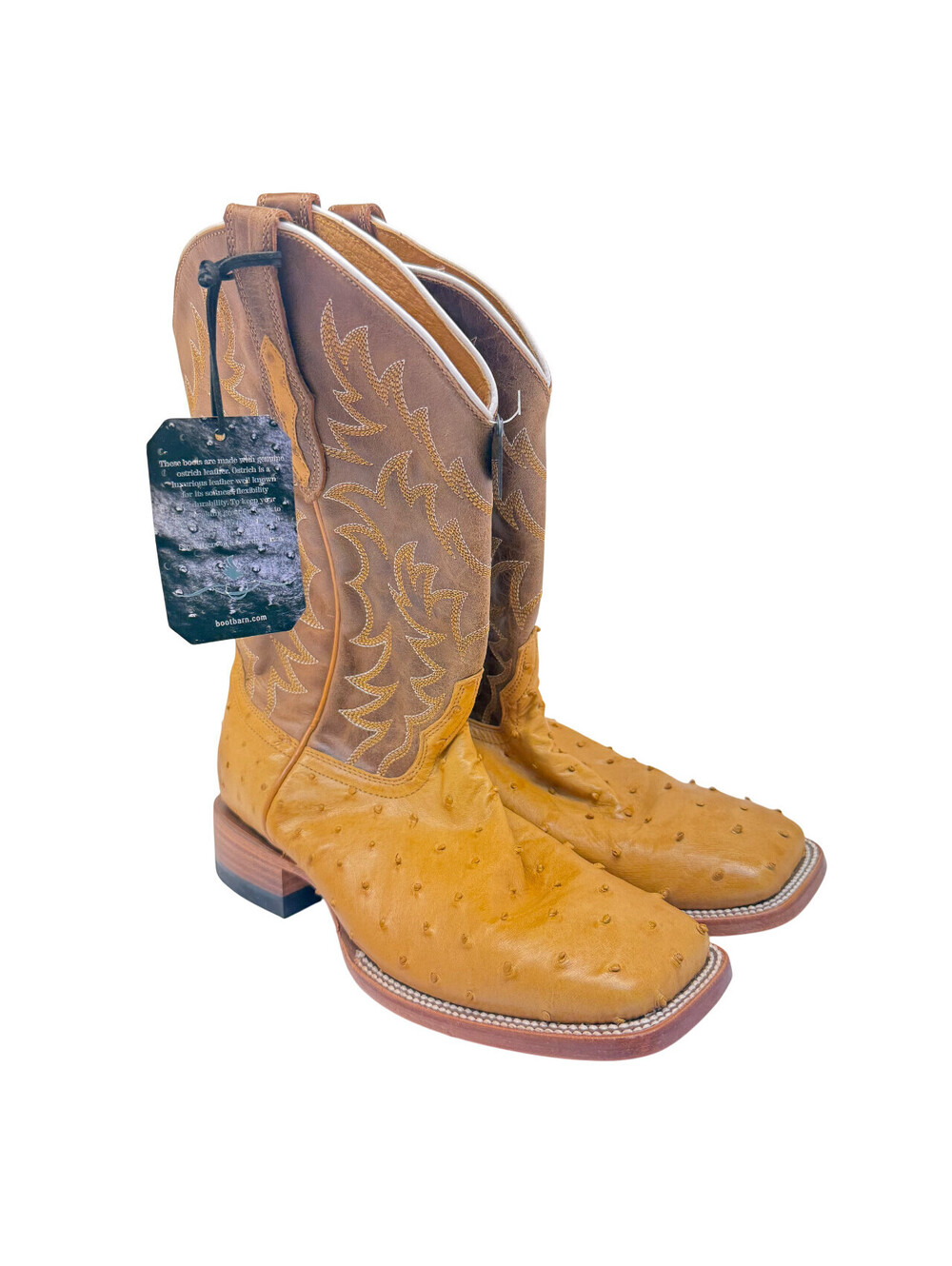 Cody James Men's Exotic Square Toe Western Boots BBME-116 Quill-Ostrich Size 8D